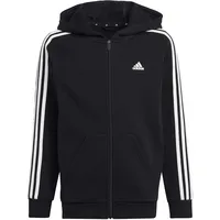 Adidas Essentials 3-Streifen Fleece Kapuzenjacke Black / White 128