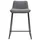 miliboo Barhocker grauer Stoff mit Samteffekt und Metall H65 cm (2er-Set) BOOST