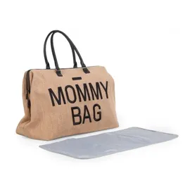 Childhome Childhome, - Wickeltasche, Mommy Bag, Raffia LOOK beige - Beige