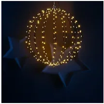 MARELIDA LED Drahtkugel faltbar 8 Modi... Timer D: 38cm schwarz | Gr.: onesize