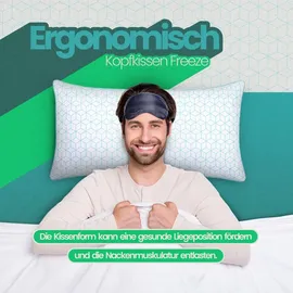 BestLivings Kopfkissen Freeze 40 x 80 cm Weiß