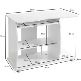 KADIMA DESIGN Laptoptisch Computertisch: 3D-Ecken, Stauraum, Spanplattenkonstruktion, Rollen.
