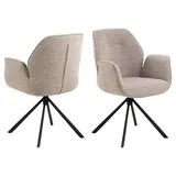 VCM ebuy24 Aura Esszimmerstuhl mit Armlehne Beige