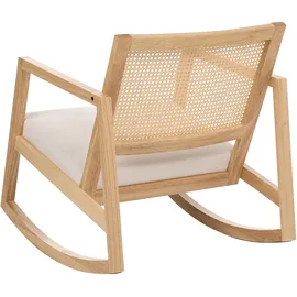 Beliani Schaukelsessel LEIDY Holz 0 x 0 x 0 cm Beige/Braun