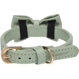 Karlie Flamingo Halsband mit Schleife NELA Mintgrün – XS, S | 24-30 cm x 15 mm x 4 mm, Qualitätsleder, Stilvoll und Praktisch – Ideal für Chihuahua, Pomeranian, Yorkshire Terrier, Shih Tzu, Malteser