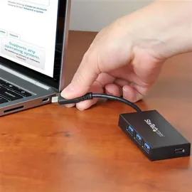 Startech 4 Port USB 3.0 Hub - USB-C auf 1x USB-C und 3x USB-A - Black