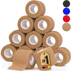 Hund IST König® Verband selbstklebend, Fixierbinde 12x4,7m Selbstklebende Bandage für Mensch & Tier 12 St
