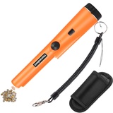 Homealexa Tragbar Metalldetektor,Metallsuchgerät,Goldsuchgerät,Metall PinPointer IP66 Wasserdichter mit eingebautem LED Indicator/Alarm Licht/ 360° Scan/Holster für Goldmünze Hunt,Relikte,Schmuck
