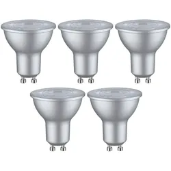 Paulmann Standard 230V LED Reflektor Reflektor GU10 460lm 4,9W 2700K  Weißaluminium 29235