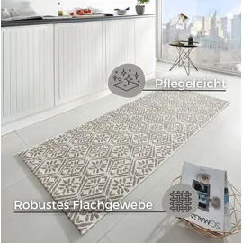 HANSE HOME Zala Living Flachgewebe Küchenläufer, "Creation" beige, Creme 80x200 cm