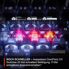 SteelSeries Apex Pro TKL GEN3, Gaming Tastatur, Mechanisch, Sonstiges, Kabelgebunden, Schwarz