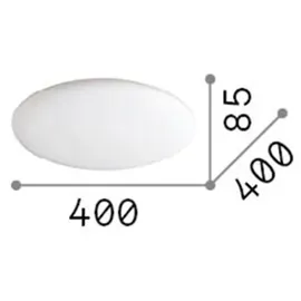 Ideal Lux 261164 LED-Deckenleuchte Level Ø 1600lm, | 3000k Warmes Licht