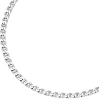 Smart Jewel Kette Stegpanzerkette diamantiert, massiv, Silber 925 Ketten Silber Damen