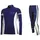 Airtracks Winter Laufset Thermo Laufhose Lang Trainingshose Tight - Thermo Laufshirt Langarm Sweatshirt Langarmshirt - blau - M - Damen - M