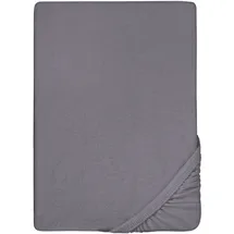 biberna 0012344 Frottee-Stretch 140 x 200 - 160 x 200 cm silber/grau