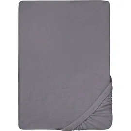 biberna 0012344 Frottee-Stretch 140 x 200 - 160 x 200 cm silber/grau