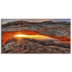 Artland Wandbild »Iconic Mesa Arch«, Felsen, (1 St.), als Alubild, Outdoorbild, Leinwandbild, Poster in verschied. Größen Artland Farbe Bild(er): rot