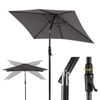 Sekey Rechteckiger Sonnenschirm 210 x 140 cm Grau