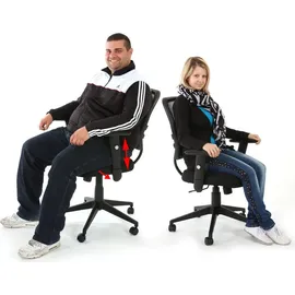 MCW Profi-Bürostuhl Chicago Stoff Schwarz