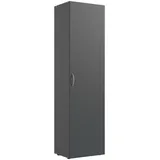 Xora Mehrzweckschrank, Graphit, Holzwerkstoff, 1 Fächer, 50x185x54 cm, BQ - Bündnis für Qualität, Made in Germany, DIN EN ISO 9001, stehend, Waschküche, Mehrzweckschränke