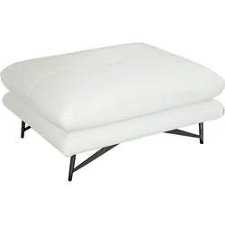 Hocker CALIA ITALIA "Cezanne, italienisches Design trifft erstklassigen Sitzkomfort, Leder", weiß (370 bianco puro), B:90cm H:42cm T:70cm, Hocker, Sitzhocker, Designhocker in besonders langlebigen & pflegeleichten Lederarten