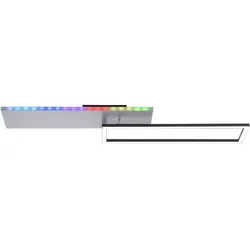 Deckenleuchte dimmbar Wohnzimmerlampe Regenbogen Nachtlicht Deckenlampe Fernbedienung LED, Memory, 1x LED 31W 2200lm 2700-5000 Kelvin, LxBxH 91x56x6 cm