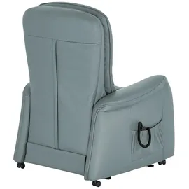HIMOLLA Fernsehsessel 7568 Leder 77 x 104 x 85 cm Blau elektrisch