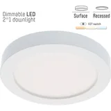 LED's light Einbaustrahler 18W rund dimmbar Weiß