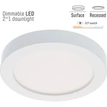 LED's light Einbaustrahler 18W rund dimmbar Weiß