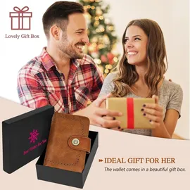 TEUEN Vintage Geldbörse Damen braun