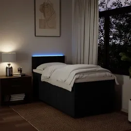 vidaXL Boxspringbett 90 x 190 cm Schwarz