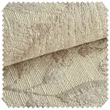 novely® Stoff exquisit FLORENZ Polsterstoff im Leinen-Look - Blumenmuster, Schwer Entzündbar, Robust, Abriebfest, Meterware, 1lfm beige