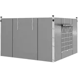 Vallsero Pavillon-Seitenwand,, Grau, Textil, Freiform, 20x10x31 cm, Sonnen- & Sichtschutz, Pavillons & Pergolas, Pavillons