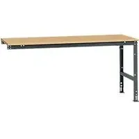 Manuflex Ansatztisch UNIVERSAL Standard, Tischplatte Multiplex, 2000x1000, anthrazit