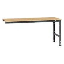 Manuflex Ansatztisch UNIVERSAL Standard, Tischplatte Multiplex, 2000x1000, anthrazit