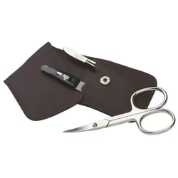 ERBE Erbe-Manicure Taschenetui grau braun Damen 