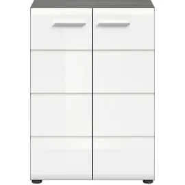 xonox.home Kommode Salsa 60 x 85 x 37 cm Weiß/Rauchsilber