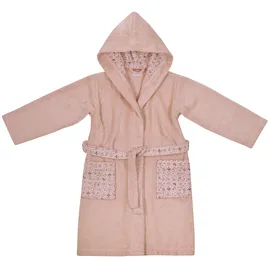 Wörner Kinderbademantel WÖRNER "Lamas" Gr. 140, rosa (altrosa), L:85cm, Baumwoll-Webfrottier, Hausmäntel, mit Stickerei, mit Taschen, maschinenwaschbar, trocknergeeignet