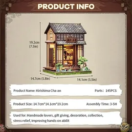 CUTEBEE Puppenhaus Miniature House Kirishima Cha-an 19 x 14 cm