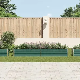 vidaXL Garten-Hochbeet verzinkter Stahl rechteckig 320 x 40 x 45 cm Grün