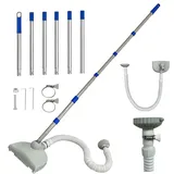 Poolsauger Bodensauger, Poolreiniger Bodensauger mit 4m Extradicker Schlauch und Edelstahlgriff, 2026 Neues Upgrade Poolsauger für Sandfilteranlage, Pool Sauger Boden für Spas, Whirlpools, Pools (C)