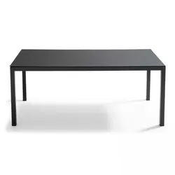 Oviala Business Gartentisch aus schwarzem Aluminium