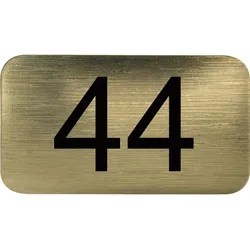 Türschild Nummernschild selbstklebend gold metallic - 44