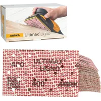 Mirka Ultimax Ligno Schleifblätter, Korn 400, 81x133mm, Klettsystem, staubarme