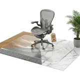 Artwelt Bodenschutzmatte Bürostuhl Transparent Schreibtischstuhl Unterlage Bodenmatte Bürostuhlunterlage Stuhlunterlage Stuhlmatte (60cm X 60cm)