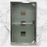 UE Stock Medizinschrank Medizinschrank Medikamentenschrank Apothekerschrank Edelstahl 30x50x12 Perfekte Organisation für Ihre Medikamente silberfarben