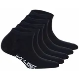 JACK&JONES Kinder Sneakersocken, 5er Pack - JACDONGO SOCKS, Baumwollmischung, einfarbig Schwarz 33-37