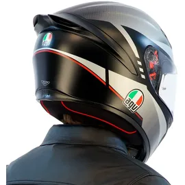 AGV K1 S Lap Helm, schwarz-rot, Größe S