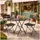 Hti-Living Gartentisch Ø 55 x 68 cm Schwarz