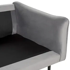 Beliani Sofa 3-Sitzer Vinterbro Samtstoff Grau